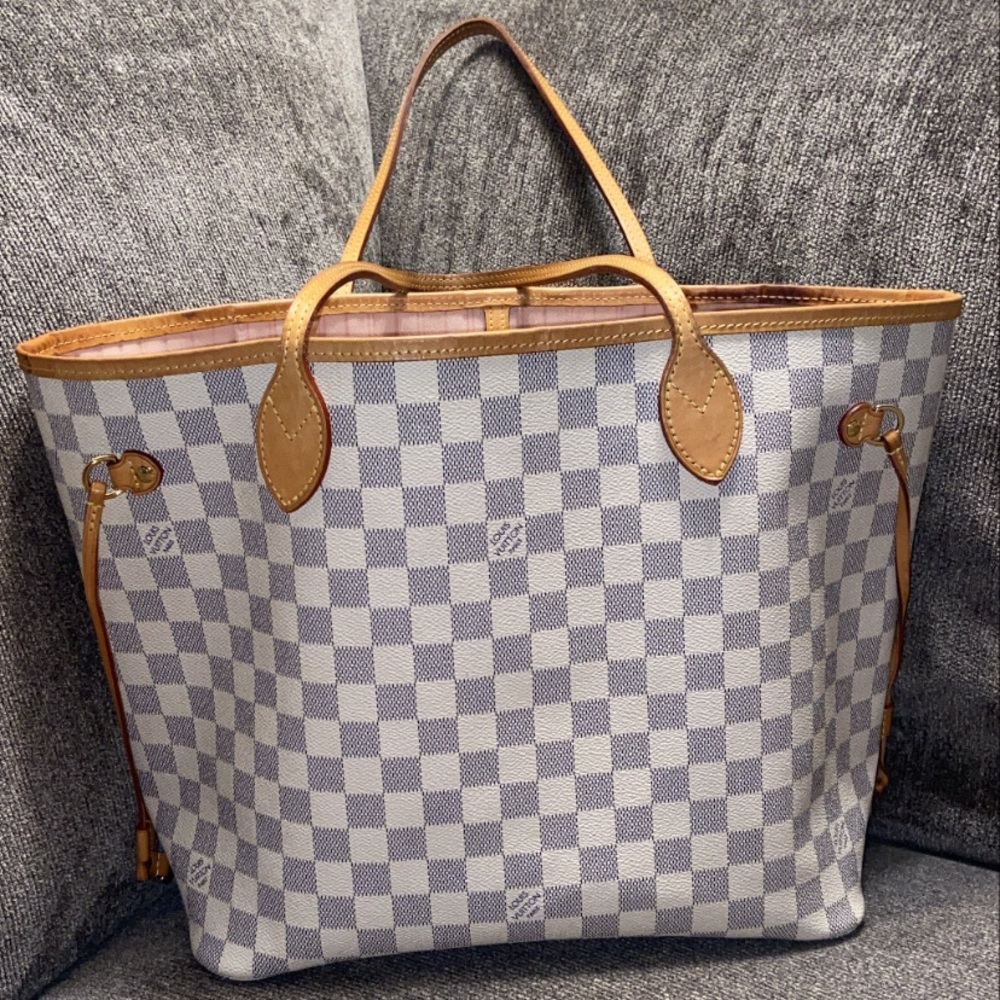 Authentic Louis Vuitton Neverfull MM Damier Azul
